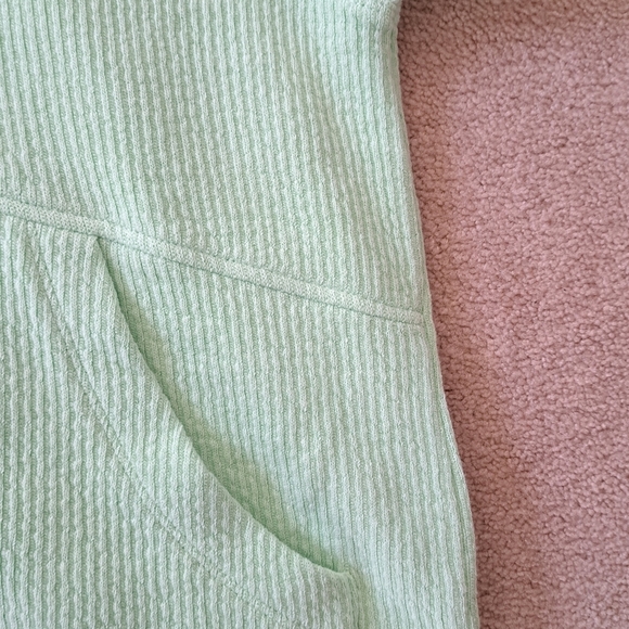 Sierra Designs Green Zip-Up Hoodie with Drawstrings Textured Sweatshirt Small - Picture 10 of 11